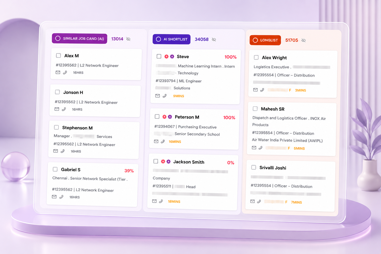 Similar Job AI Match pipeline column